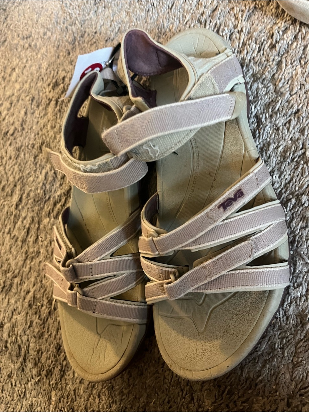 Teva Women's Strappy Outdoor Sandal in Light Gray